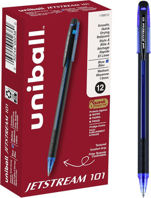 1768012 Jetstream 101 Ball Point Pens, Bold Point, Blue Ink, 12 Pack