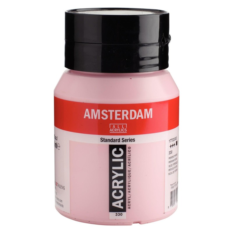 Peinture acrylique rose persique 330 Amsterdam en pot de 500ml pour décorer votre atelier