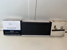 Mainstays 18" Plastic Wall Shelf, Black,18" W x 4" D x 1.75" H