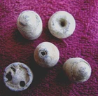 (5) EXCAVATED CIVIL WAR PULLED/WORMED  .58 CALIBER MINIES   (PORT HUDSON)