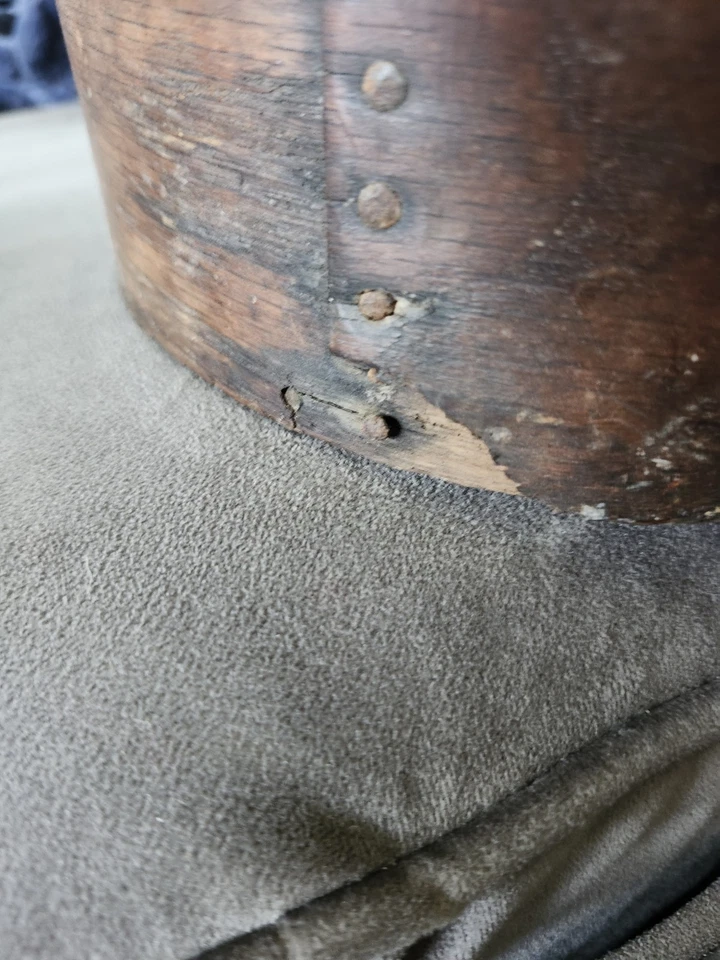 Medida de grão seco vintage do século XIX 1/2 ALQUEIRE. Madeira curvada do século XIX - Imagem 2 de 4