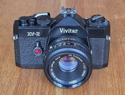 Schöner Vivitar XV-2 Zeitautomat mit 2.2/55mm, Pentax-K Bajonett - Bild 1 von 2