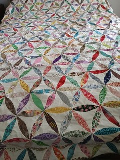 Vintage Hsnd Stitched Patchwork Quilt Top