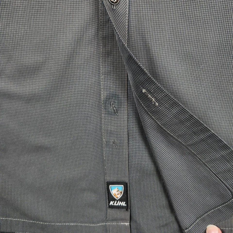Рубашка мужская Kuhl Bakbone Eluxur большая серая углеродная с длинным рукавом для походов в лагерь - Изображение 2 из 4