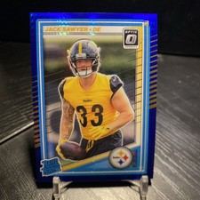2025 Panini Donruss Optic - Rated Rookie Jack Sawyer #220 Blue Hyper Prizm (RC)