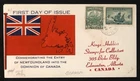 CANADA FDC SC# 282 & NFLD 115 NFLD CONFEDERATION MAILED EDMONTON APR 1, 1949 #37