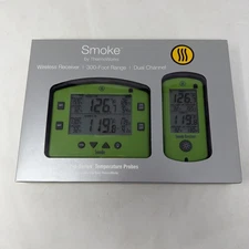 ThermoWorks Smoke Wireless Remote BBQ Alarm Thermometer TX-1300-GR 300 Ft