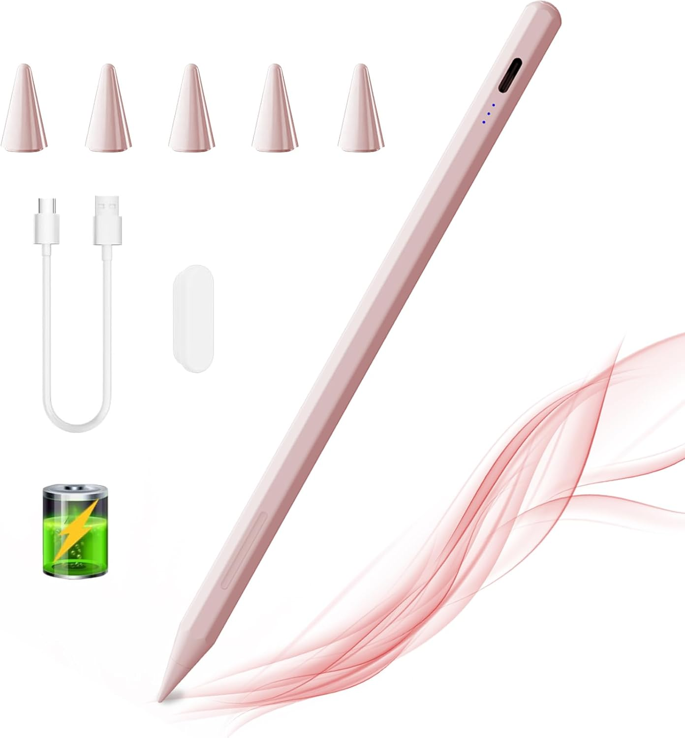Apple iPad Stylus Pen for 6th-11th Gen - Fast Charging Pencil with Palm Rejection