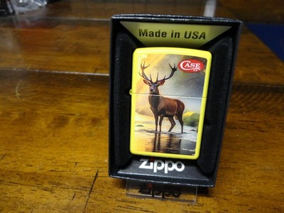 BIG BUCK DEER IN STREAM CASE XX KNIFE ZIPPO LIGHTER MINT IN BOX