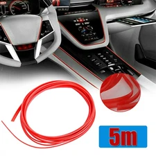 5M Red Car Interior Trim Point Edge Gap Door Panel Molding Line Accessories