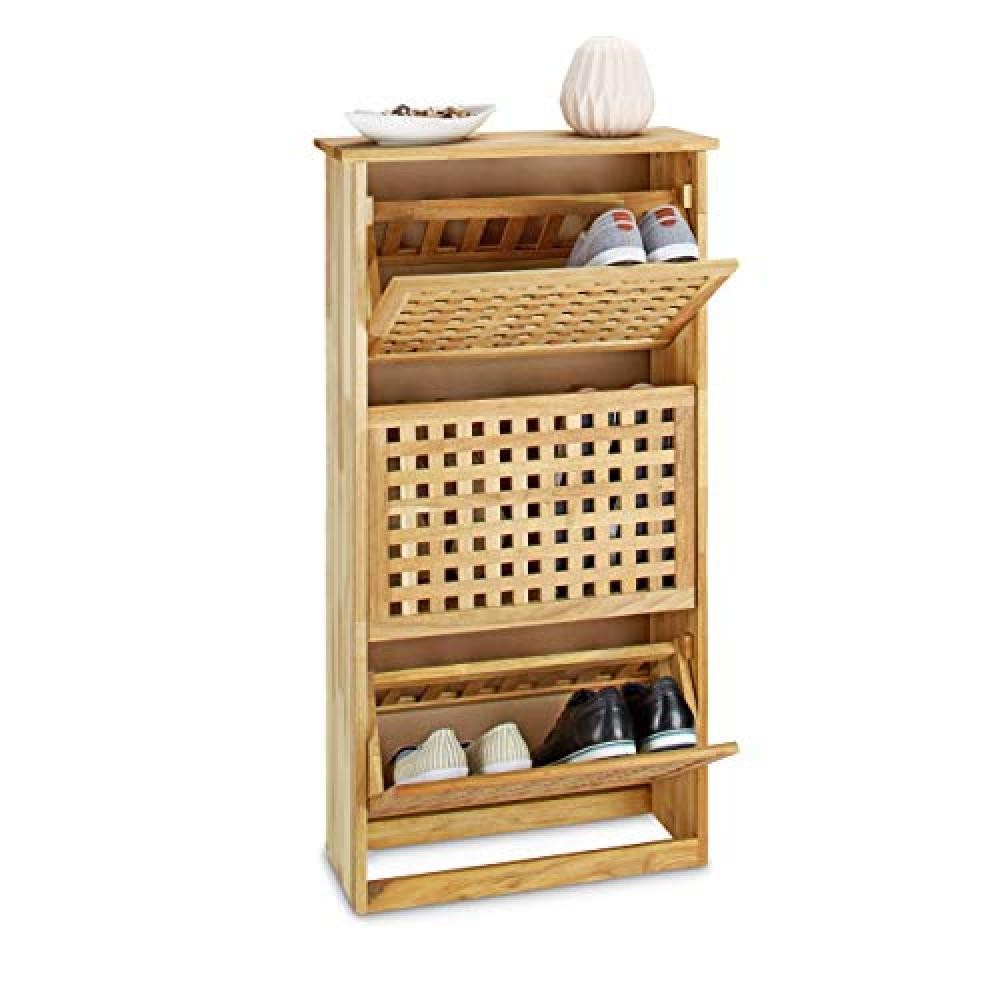 Scarpiera Slim Relaxdays Noce 104x55 | Mobile Ingresso Legno