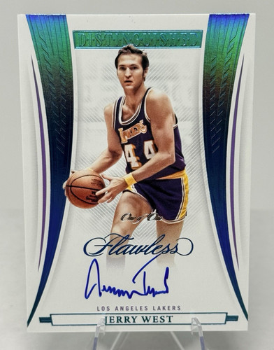 2021 Panini Flawless Jerry West Distinguished Auto Platinum 1/1 LAKERS HOF