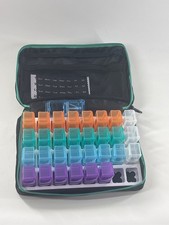  MISSING 2 Monthly Pill Organizer 2 Times a Day, 2-in-1 for Home  Travel,