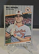 1989 Fleer - Billy Ripken #616 Black Box on Bat Knob Baltimore Orioles 