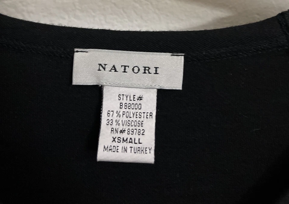 Camisón largo con cuello en V Natori pijama negro XS Foto 2 de 4