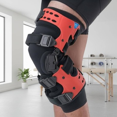 ROM Kniebandage Seitenstabilisatoren Beinorthese Rehabilitationshilfe