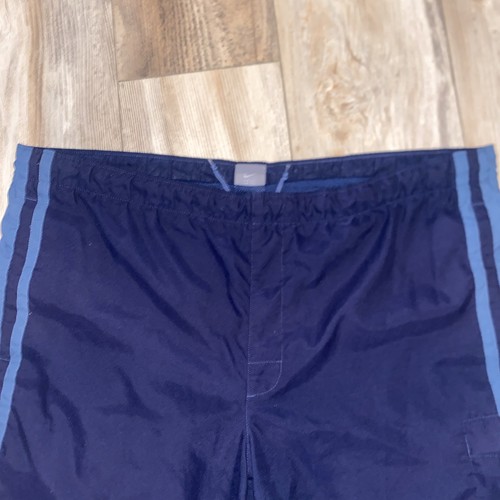 Men's Nike Swim Shorts Navy Blue with Pockets & Drawstring Size Large Y2K Surf - Picture 7 of 15