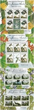 Dominica 1986 - Audubon Birds Art - 4 Sheets of 5 Stamps - Scott #965-8 - MNH