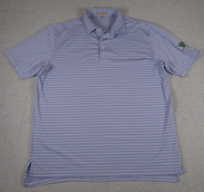 Peter Millar Summer Comfort Polo Mens XL Purple Striped Golf Shirt Performance