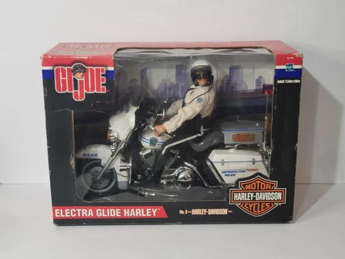 GI Joe Electra Glide Harley Police Motorcycle VTG 2001 NEW Hasbro 81697 Stands