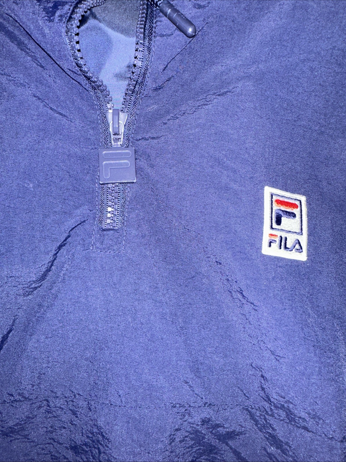 Giacca a vento FILA donna cropped nera logo sulla manica taglia media