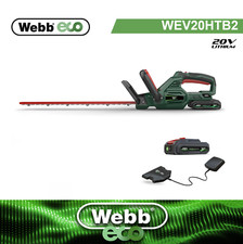 Webb Eco WEV20HTB2 20V 50cm (20″) Cordless Hedge Trimmer Kit