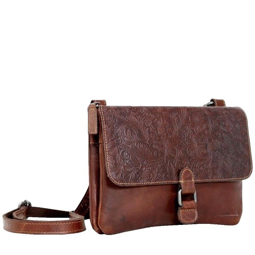 Jack Georges Dark BrownVoyager Leather Travel Convertible Backpack/Crossbody Bag Jack Georges Genuine Leather Voyager Brown Convertible  main image 4