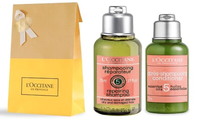 L'Occitane En Provence 5 Essential Oils Shampoo 2.5 oz & Conditioner 1.7 oz NIB