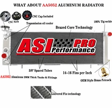 4 Row Aluminum Radiator 1991-2001 For Jeep Cherokee XJ/Comanche 2.5L 4.0L