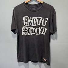 WWE Wrestling Riott Squad Tee  L Mens Black White Print Morgan Liv Ruby Logan