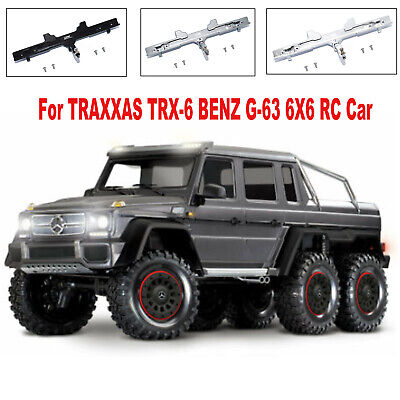 For Traxxas TRX6 Benz G63 6X6 Crawler RC Car Metal Rear Bumper with Tow Hook Set