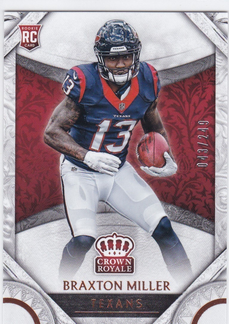 BRAXTON MILLER 2016 CROWN ROYALE BRONZE RC #043/249 #91 TEXANS