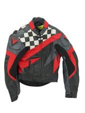 Frank Thomas Women's Jacket Chest: 38 In Black 100% Leather Motorcycle Jacket