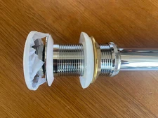 Ultra Faucets UFP-1003 Chrome Plated Push Pop-Up Lavatory Drain W/O Overflow