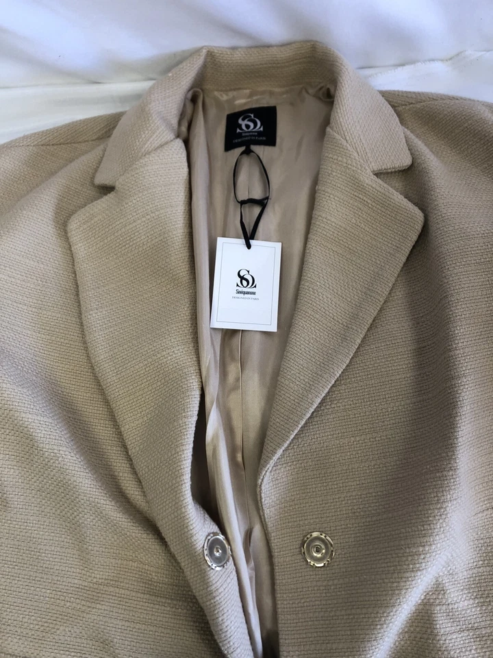 Manteau Femme Sinéquanone Taille 42 couleur Beige !!!! - Photo 4/4