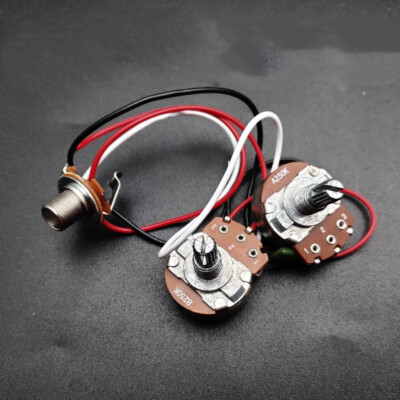 10pcs PB/JB Bass Guitar Harness Pre-Wired Kit Large 250K POT 1/2 V  1T Jack
