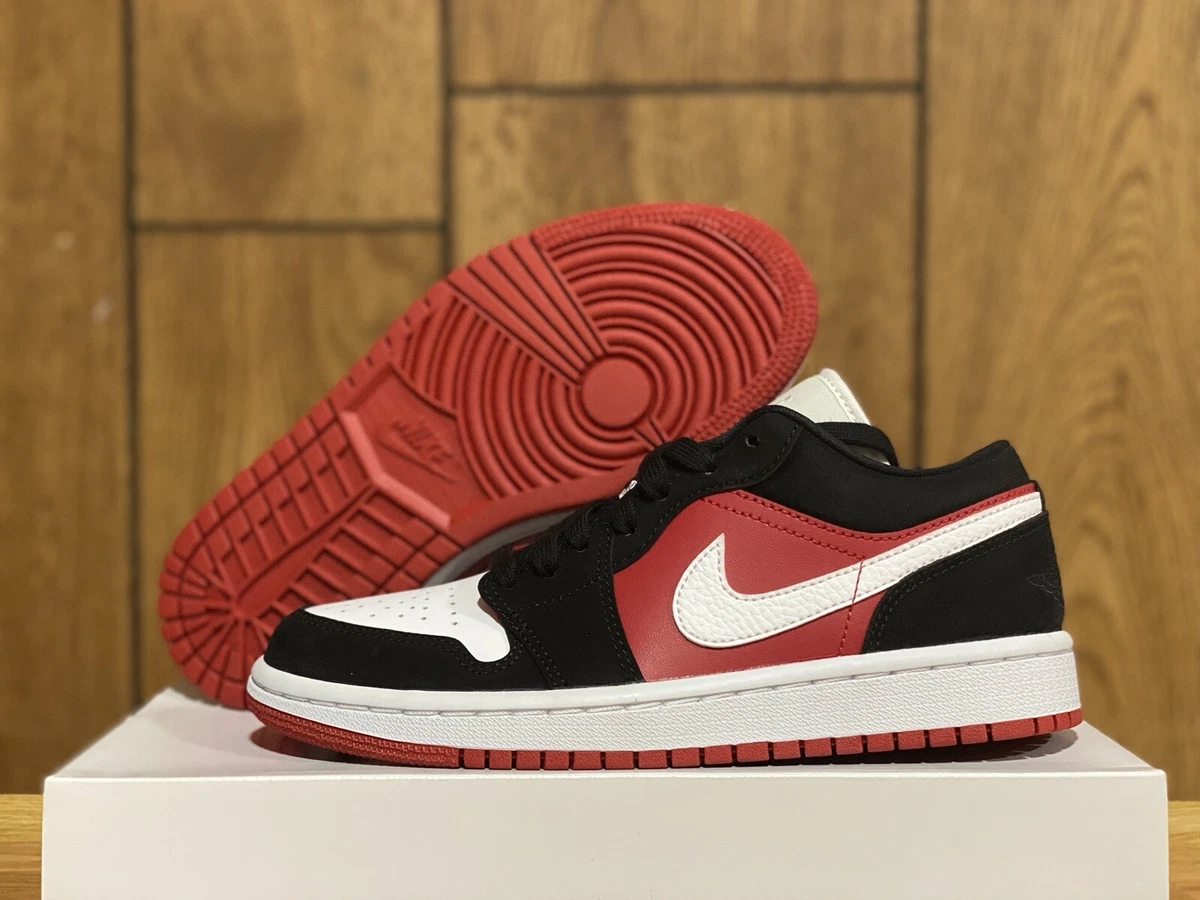 Jordan 1 Low Black White Gym Red W | eBay