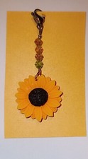 Sunflower Dangle for Bracelet Necklace Zipper Pull Keychain