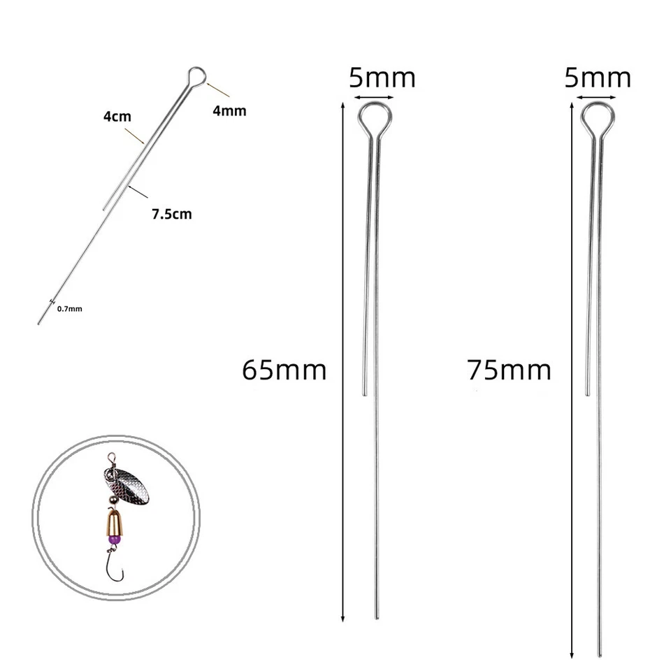 Köder DIY Rotierenden Pailletten Stahldrähte Spinner Draht Angeln Köder - Bild 4 von 4