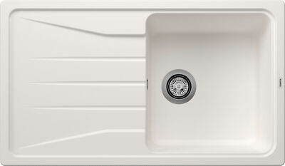 BLANCO SONA 5 S Einbauspüle / SILGRANIT / Weiß / reversibel / Stopfen -