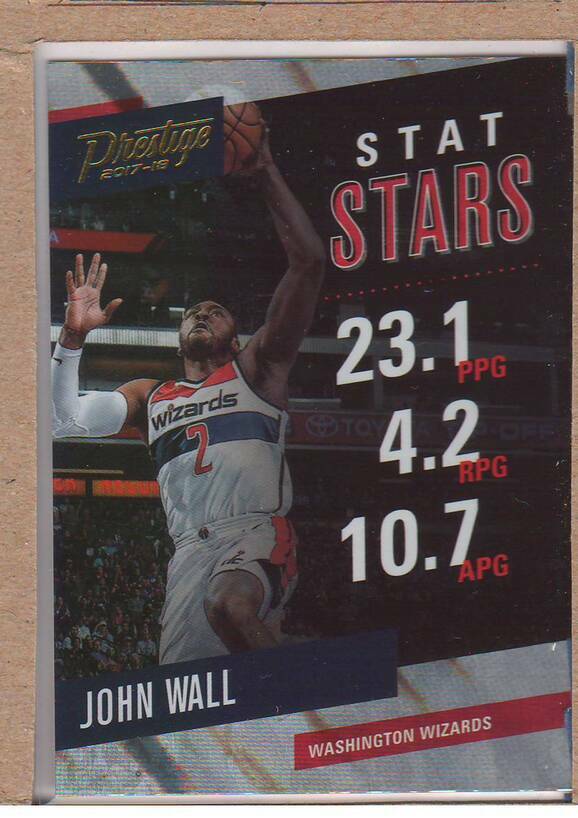 John Wall 8 2017-18 Panini Prestige Stat Stars Mist Parallel