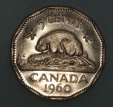 1960 Canada Five Cents - UNCIRCULATED from original roll