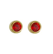 Hypoallergenic  Ear Piercing Studs Earrings 24ct Gold Plated 4mm STERILE PACK