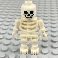 LEGO Skeleton Minifigure w/ Standard Skull gen001 Castle Pirates Halloween