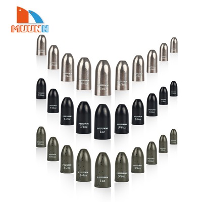 MUUNN Tungsten Bullet Fishing Weights Bulk Flipping Fishing Weights Worm  Weights