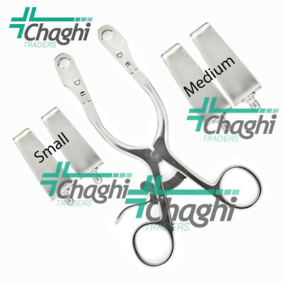 Cloward Style Cervical Hinged Retractor 2 Small 2 Medium Blades 5 PC Set Chaghi