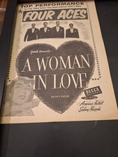 The Four Aces A Woman In Love Rare Original Promo Poster Ad Framed!