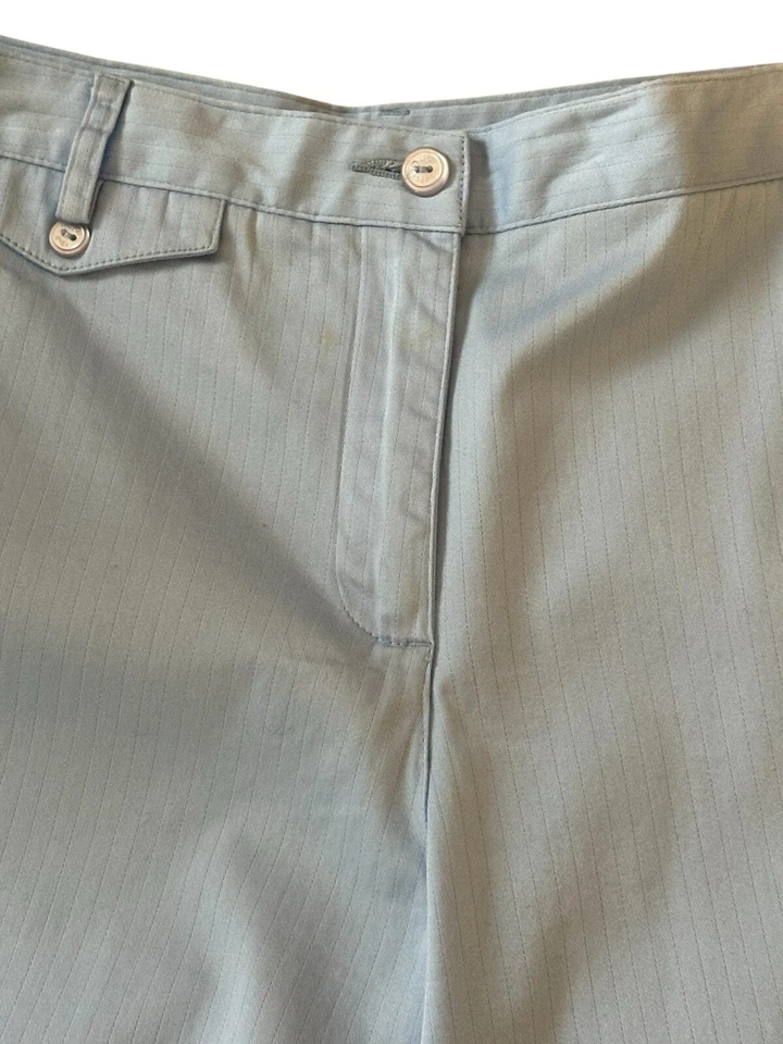 Pantalón Corto de Golf Liz para Mujer 12 Azul Claro Mezcla de Lino Frente Plano Ligero Chino Nuevo Foto 2 de 4