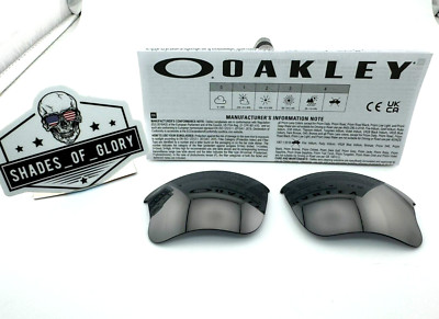 OAKLEY FLAK JACKET XLJ BLACK IRIDIUM REPLACEMENT SUNGLASSES LENSES AUTHENTIC OEM