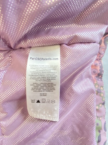 Columbia Interchange Hooded Jacket Omni Tech Girls Size L Pink Geo Ski Winter - Picture 8 of 24
